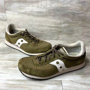 SOLD Saucony Logan MV Men's Shoes Athletic Nylon Suede Size 10.5 Olive Green